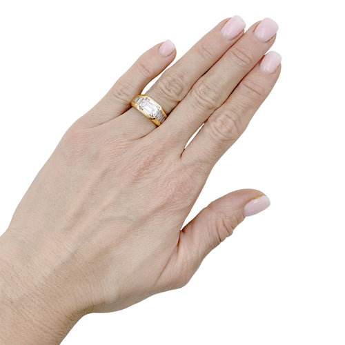 Bague 51 OJ Perrin - Bague en or jaune 750 et diamants 58 Facettes 35161