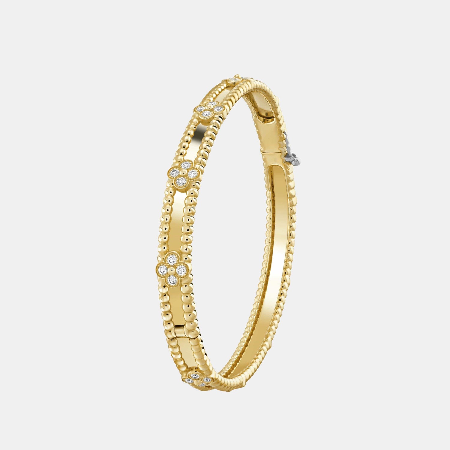Bracelet Perlée Or jaune Diamant 0.68ct