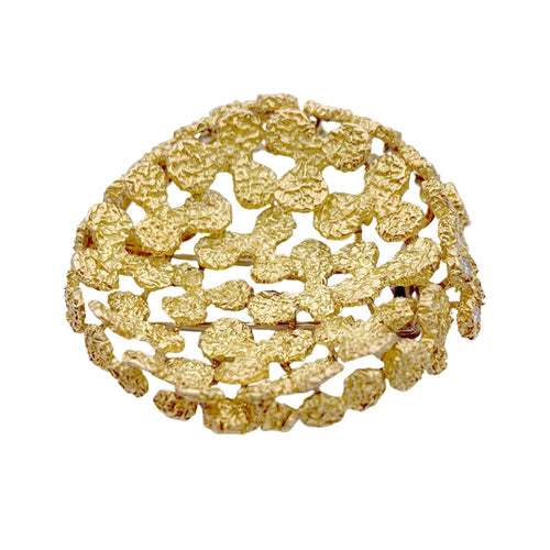 Broche Fred - Broche en or jaune 750 sertie de diamants 58 Facettes 32951