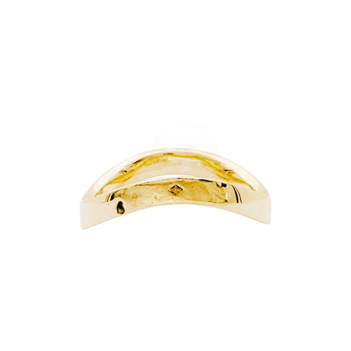 Bague 51 Dinh Van - Bague vintage en or jaune avec perle Akoya 58 Facettes 35284