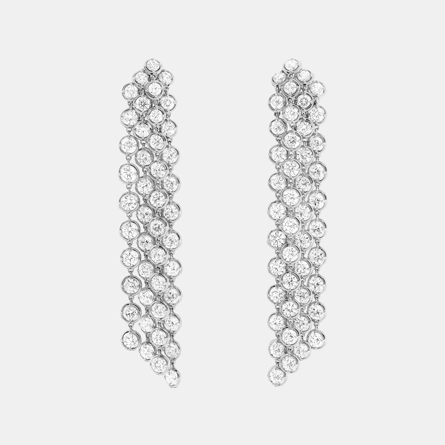 Boucles d'oreilles Palmyre Or blanc Diamant 20.89ct