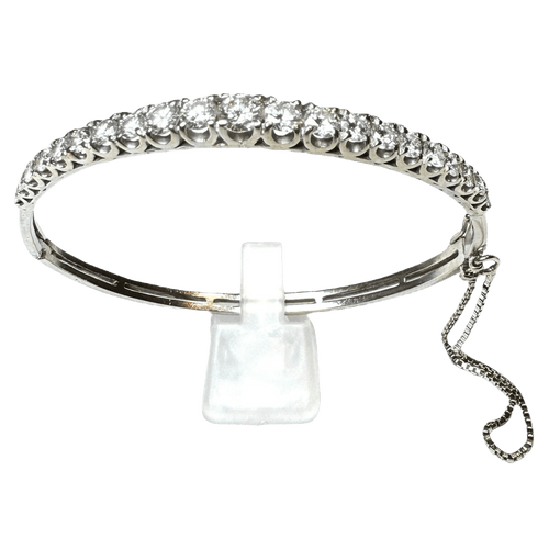 Bracelet Bracelet Tennis Or Blanc Diamants 2.5ct 58 Facettes