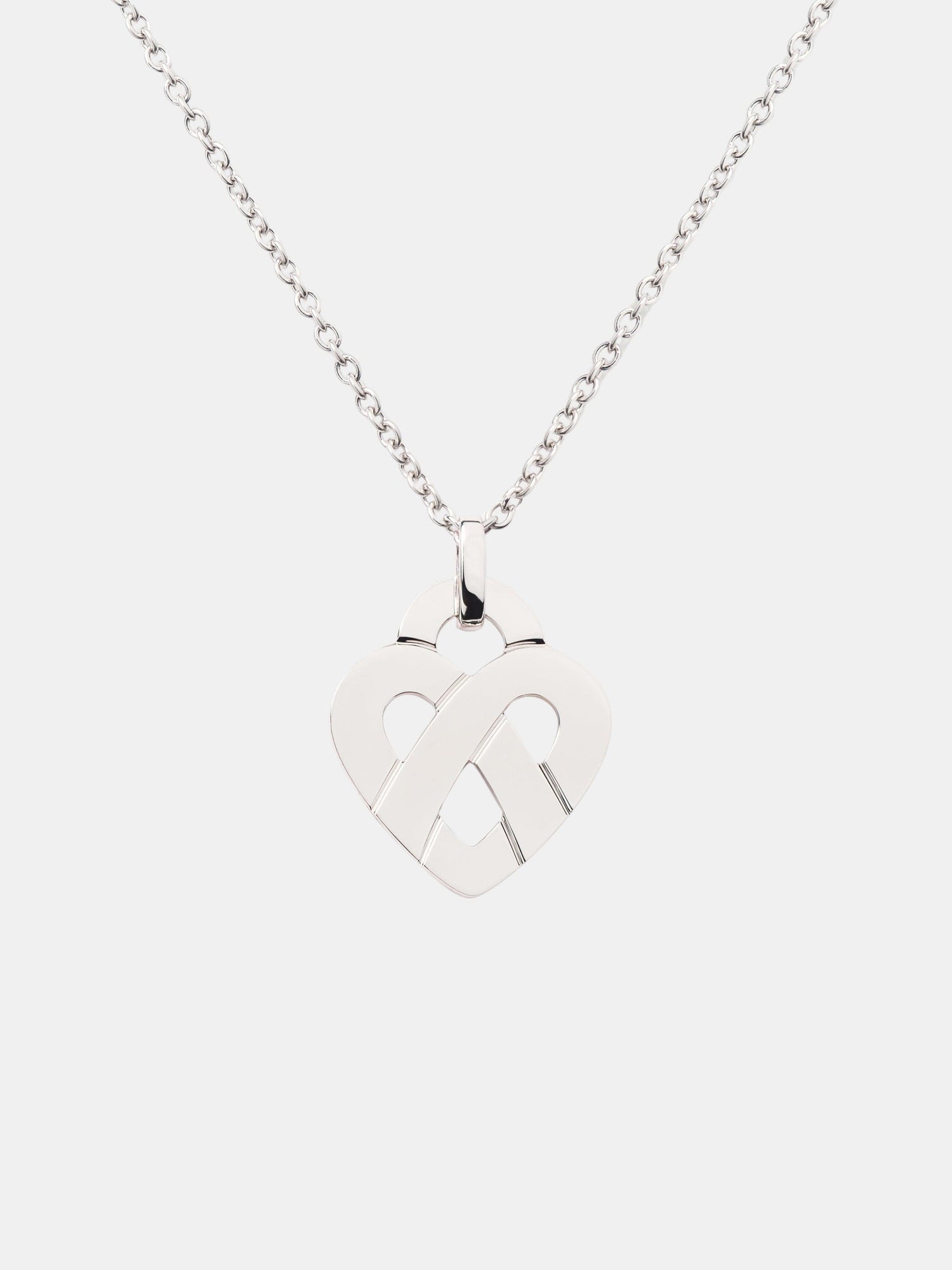 Collier Coeur Entrelacé Or blanc 