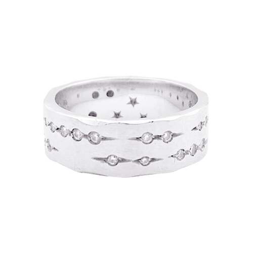 Bague 50 H.Stern Code - Bague bandeau en or blanc 750 sertie de diamants 58 Facettes 33586