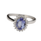 Bague 56 Bague Tanzanite Diamants 58 Facettes