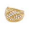 Bague 54 Bague bandeau pavée de diamants en or jaune 750 58 Facettes 33884