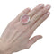 Bague 51 Dior Gourmande - Bague en or blanc avec quartz rose et diamants 58 Facettes 35350