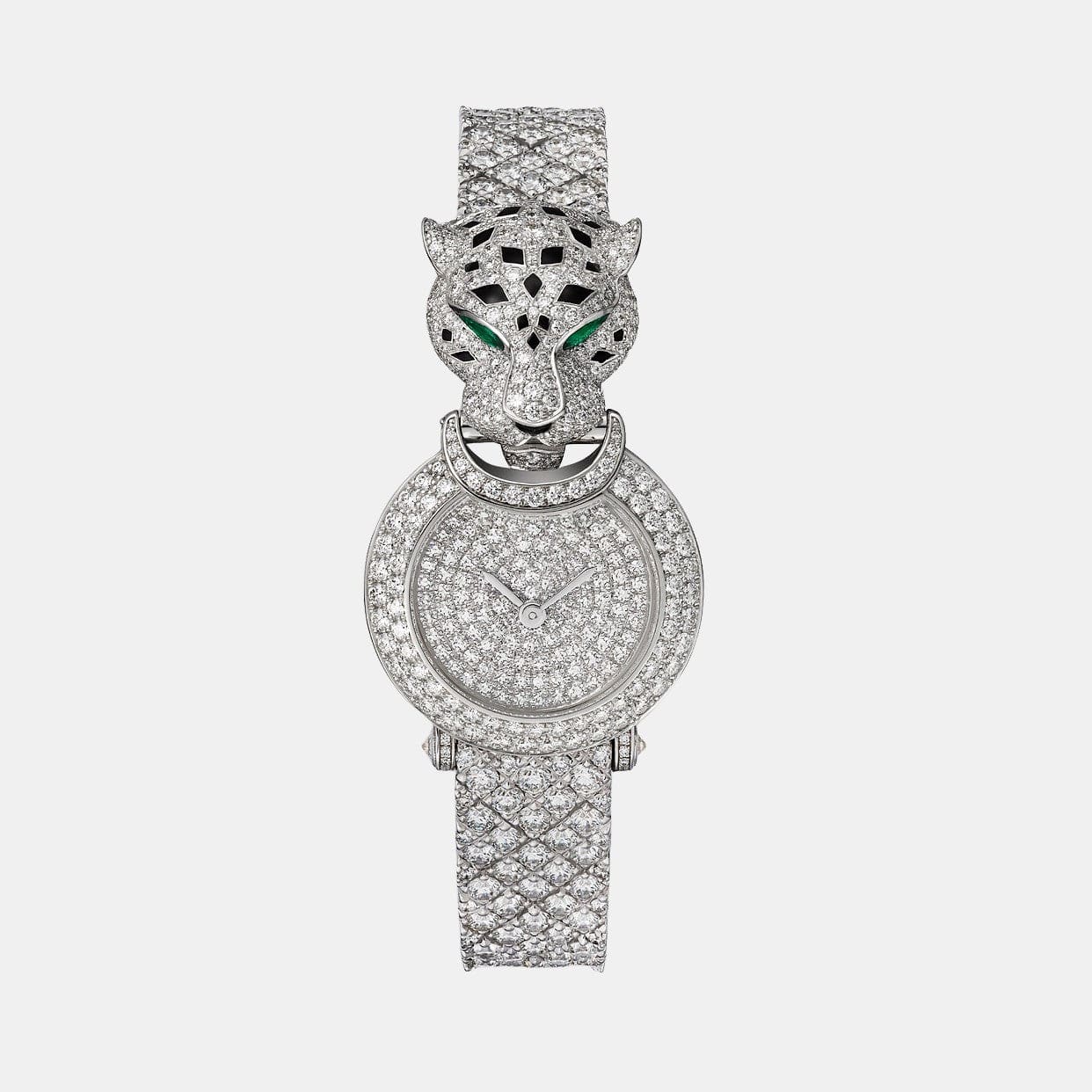 Montre Panthère Or blanc Diamant