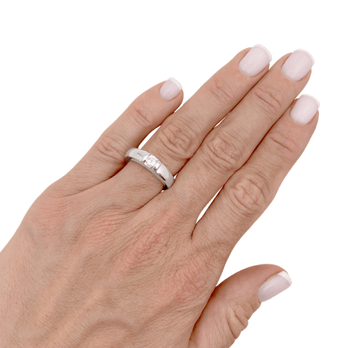 Bague 51 Chaumet Gioia - Bague jonc en or blanc avec diamant 58 Facettes 34584