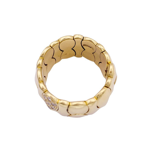 Bague 56 Bague en or jaune 18 carats pavée de diamants 58 Facettes 34470