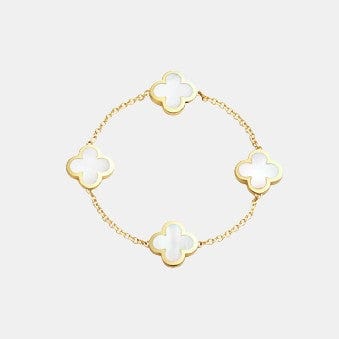 Bracelet Pure Alhambra Or jaune Perle 4 motifs