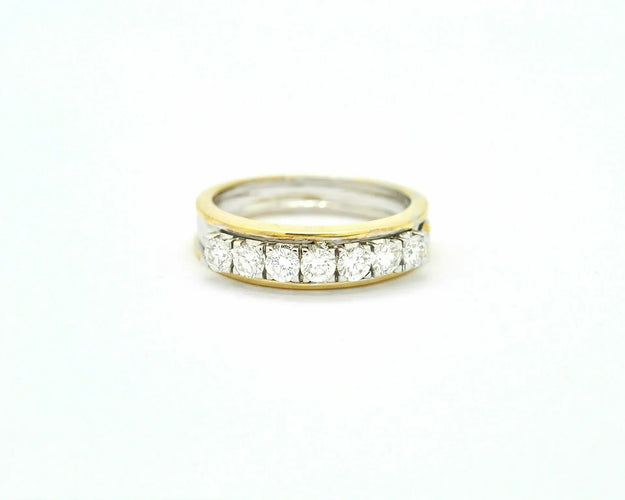 Bague Recarlo - Bague rivière en or blanc et or jaune avec diamants 58 Facettes 9940
