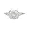 Bague 53 Bague solitaire en platine 950 avec diamant 2 ct et poires 58 Facettes 31592