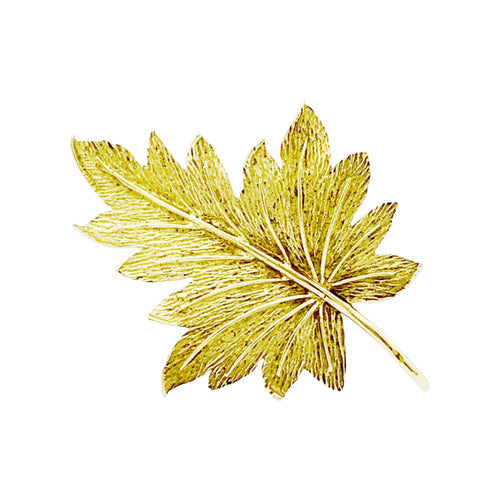 Broche Tiffany & Co - Broche feuille en or jaune 750 58 Facettes 35302