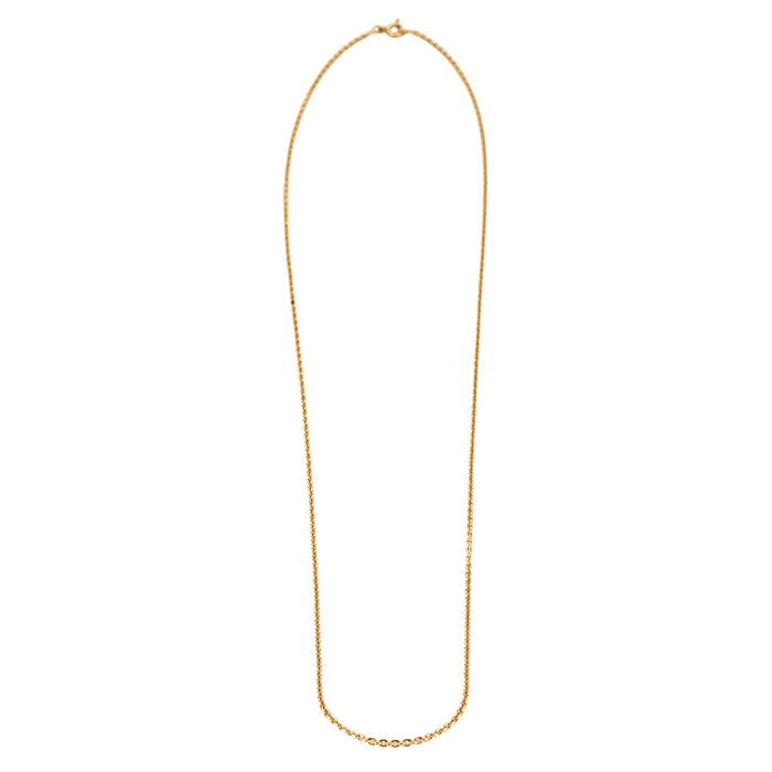 Collier Chaîne or jaune maille forçat 58 Facettes LP918