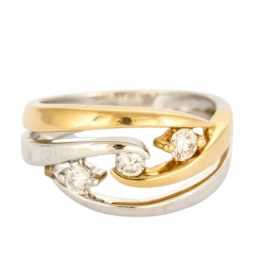 Bague 55 Bague bicolore diamants 58 Facettes