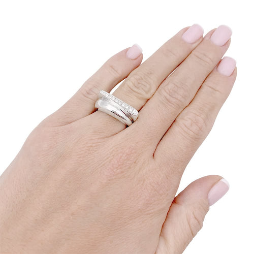 Bague 51 Fred Success - Bague en or blanc et diamants 58 Facettes 33441