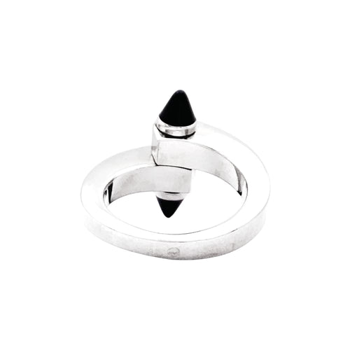 Bague 53 Cartier Menottes - Bague en or blanc et onyx 58 Facettes 35319