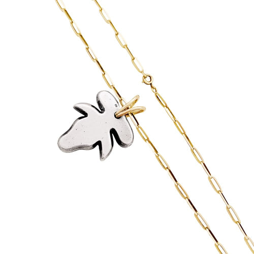 Collier Zolotas - Collier pendentif tête de taureau en argent et or jaune 58 Facettes 35280