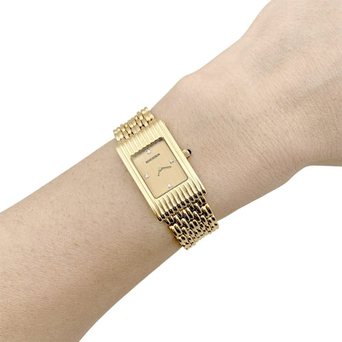 Montre Boucheron Reflet - Montre petit modèle en or jaune et diamants 58 Facettes 35021