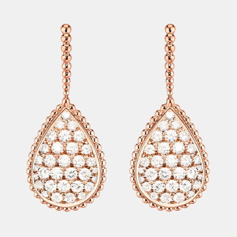 Boucles d'oreilles Serpent Bohème Or rose Diamant S Motif 2.55ct