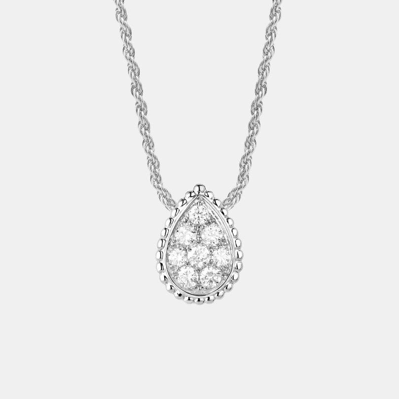 Pendentif Serpent Bohème S Motif Or blanc Diamant 0.32ct