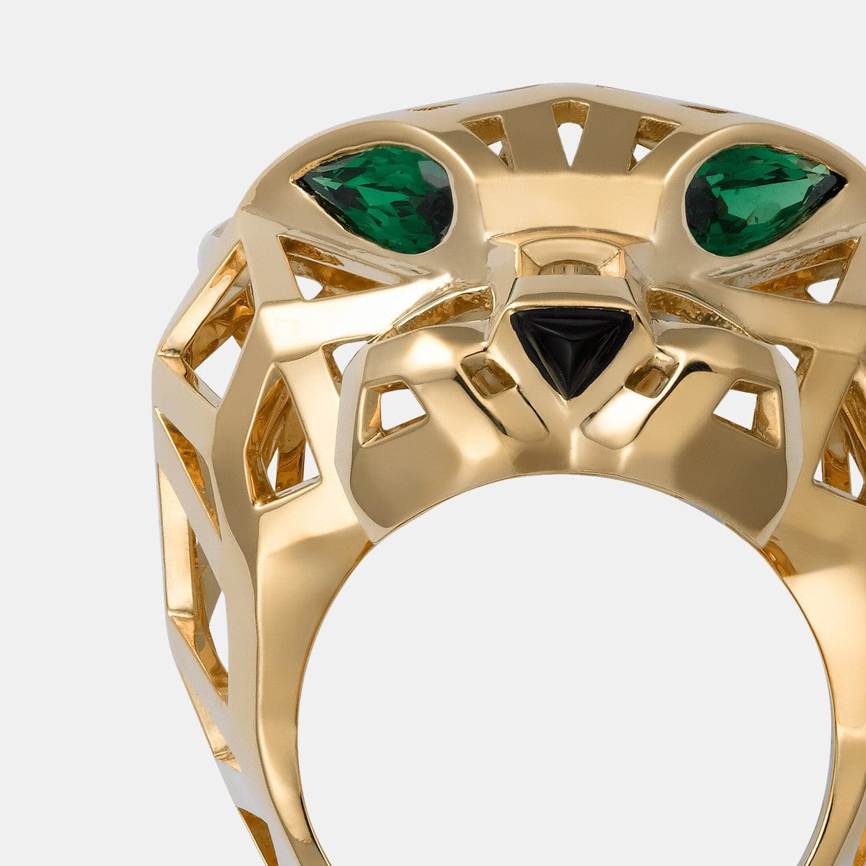Bague Panthère Or jaune Grenat