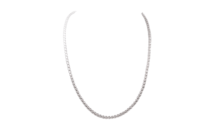 Collier 44.5 Collier rivière en or blanc et diamants 58 Facettes 32532