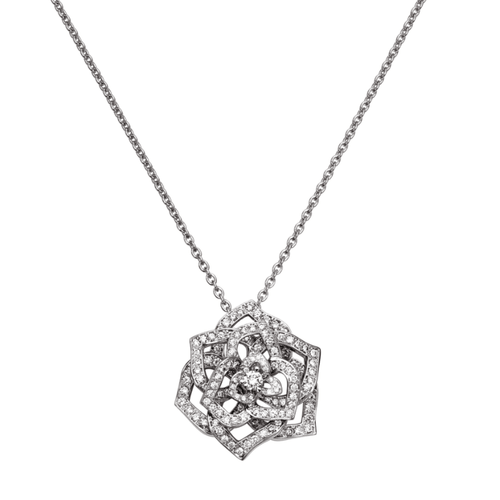 Pendentif PIAGET - Pendentif ROSE or blanc diamants 58 Facettes