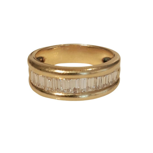 Solde (2/2) Poiray - Demi alliance Diamants baguettes 58 Facettes