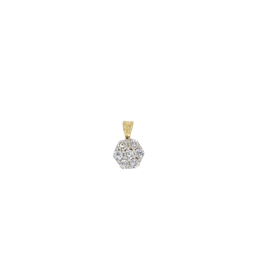 Pendentif Pendentif fleur 2 Ors Diamants 58 Facettes J278