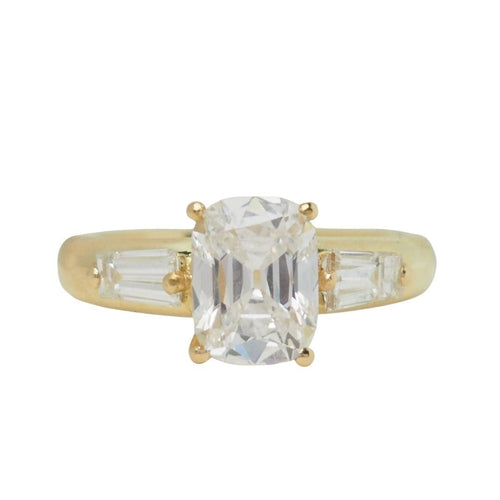 Bague 55 Bague diamant coussin 2cts 58 Facettes 32374