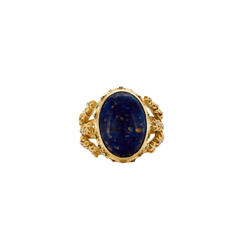 Bague 58.5 Bague Or jaune Lapis-lazuli 58 Facettes