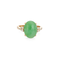 Bague 53.5 Bague Jadeite Jade Vintage Or Jaune 58 Facettes G12670