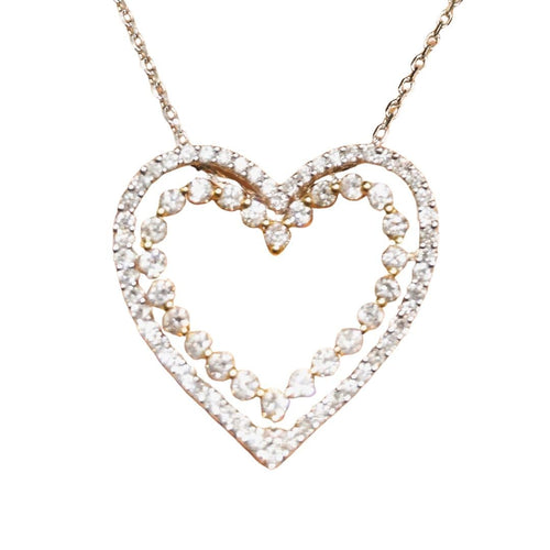 Collier COLLIER PENDENTIF COEUR Diamants 58 Facettes R 1118  iee