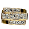 Bague 56 Bague bandeau style Tank Or jaune Diamants 58 Facettes AB290