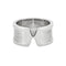 Bague 52 CARTIER - Bague double C or blanc 58 Facettes