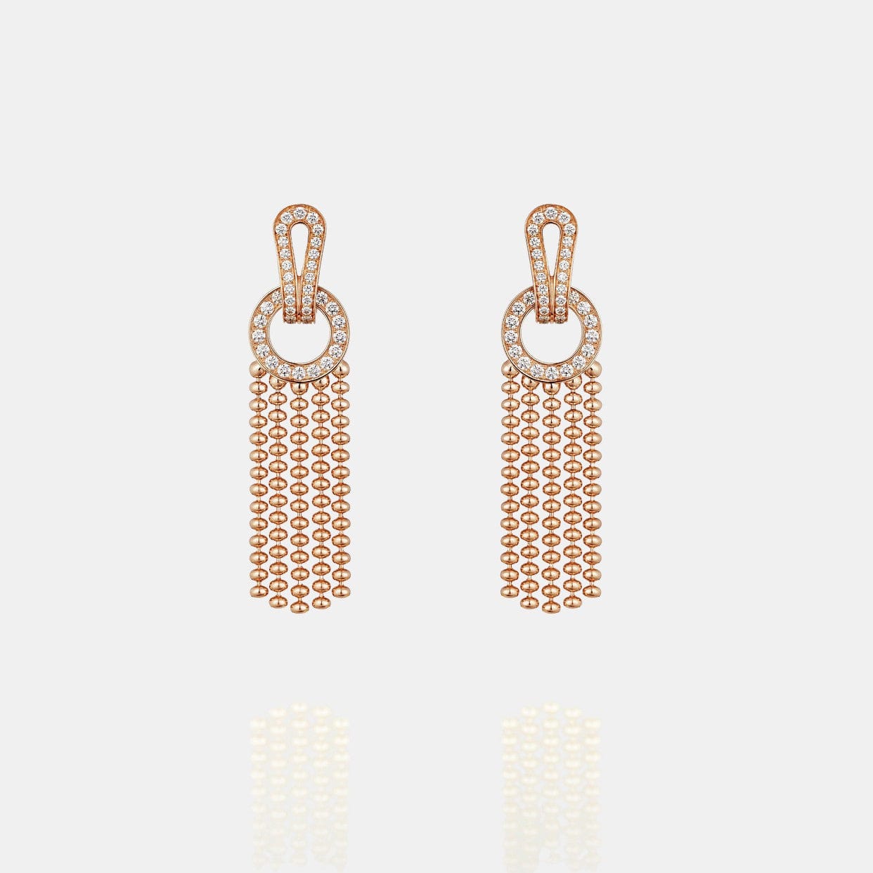 Boucles d'oreilles Agrafe Or rose Diamant