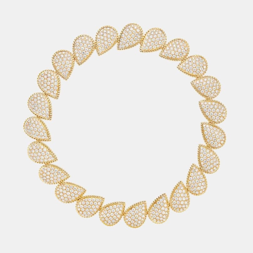 Collier Serpent Bohème Or jaune Diamant 28.92ct, 23 motifs.
