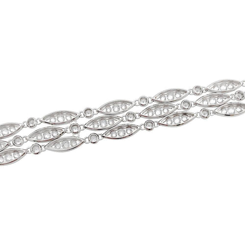 Bracelet Chaumet Classique - Bracelet en or blanc 750 serti de diamants 58 Facettes 23683