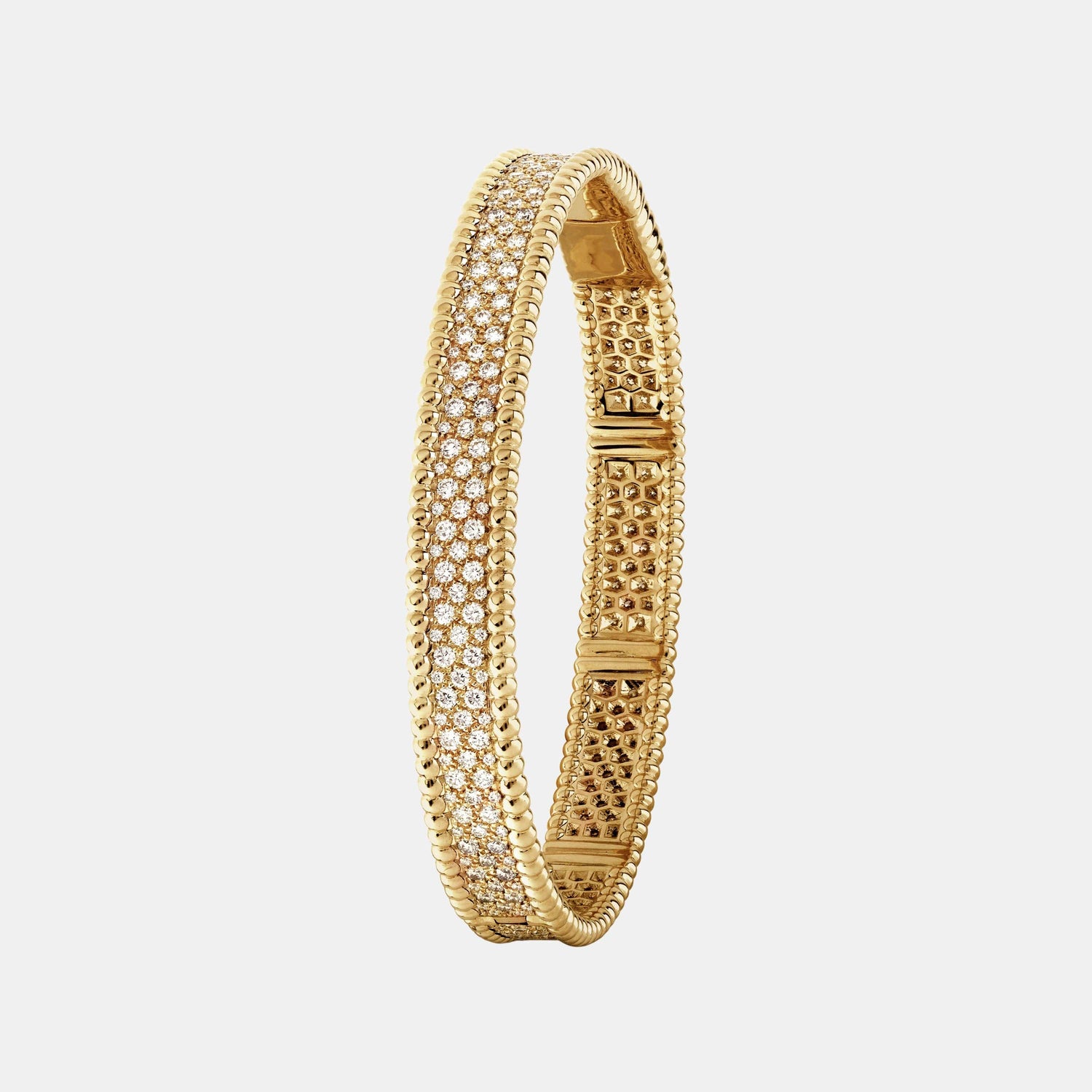 Bracelet Perlée Or jaune Diamant 3.56ct