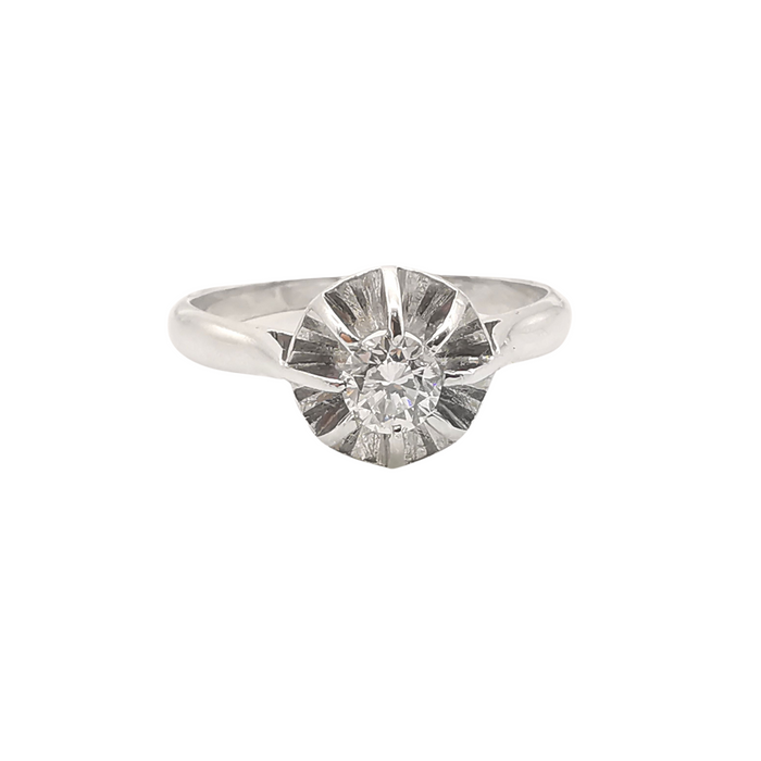 gold and diamond solitaire ring