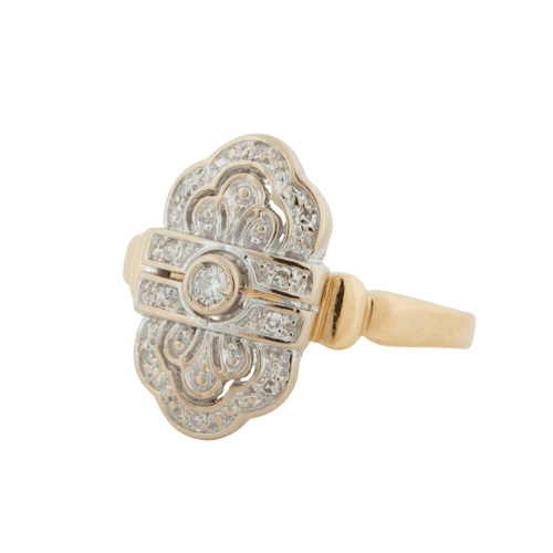 Bague 53 Bague Deux Ors - Diamants 58 Facettes RÉF 11011/19