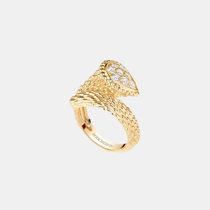 Bague Serpent Bohème S Motif Or jaune Diamant 0.33ct