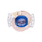 Bague 60 Bague Tank en or rose, platine, diamants et saphirs 58 Facettes 33460
