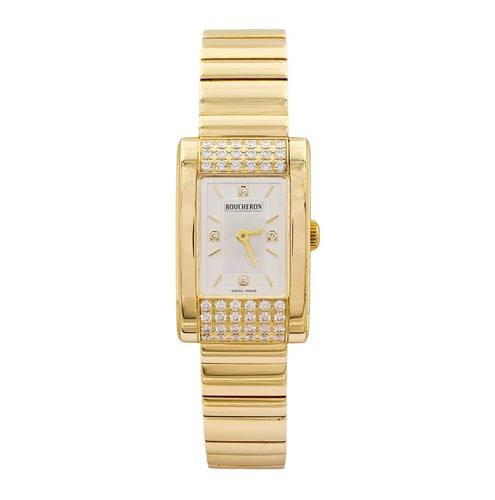Montre Boucheron Reflet Icare - Montre en or jaune sertie de diamants 58 Facettes 35020