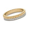 Bague 48 Boucheron Quatre Radiant Grosgrain - Alliance en or jaune et blanc et diamants 58 Facettes 32043