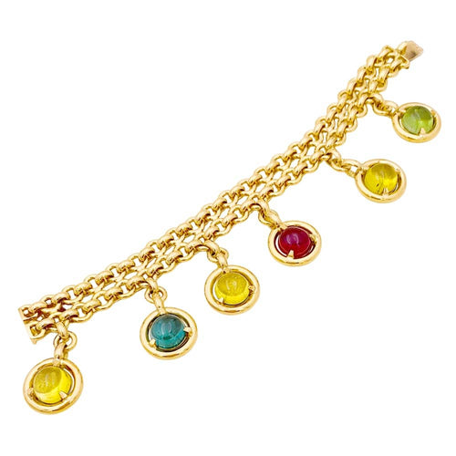 Bracelet Bracelet or jaune, tourmalines de couleur. 58 Facettes 34897