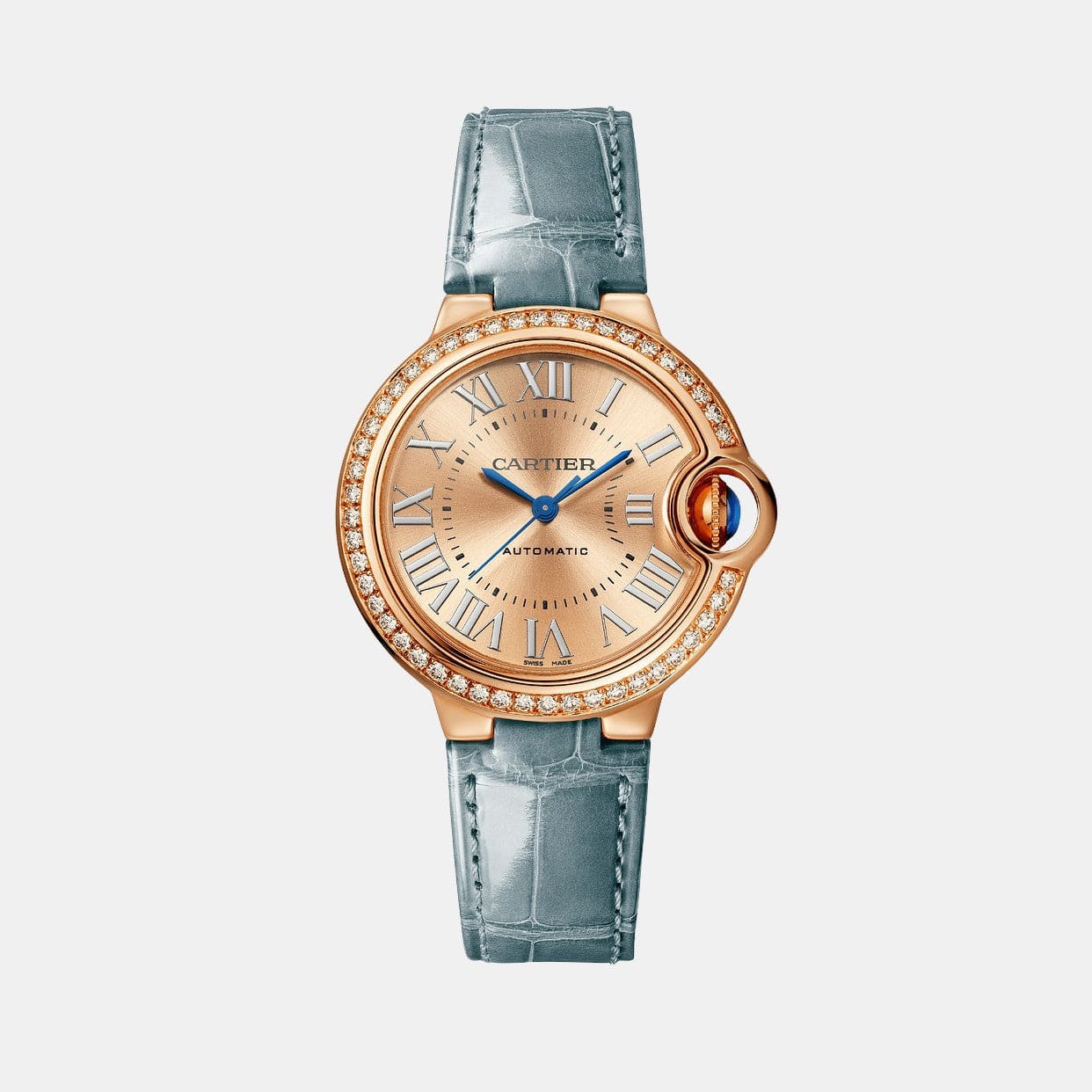 Montre Ballon Bleu de Cartier Or rose Diamant