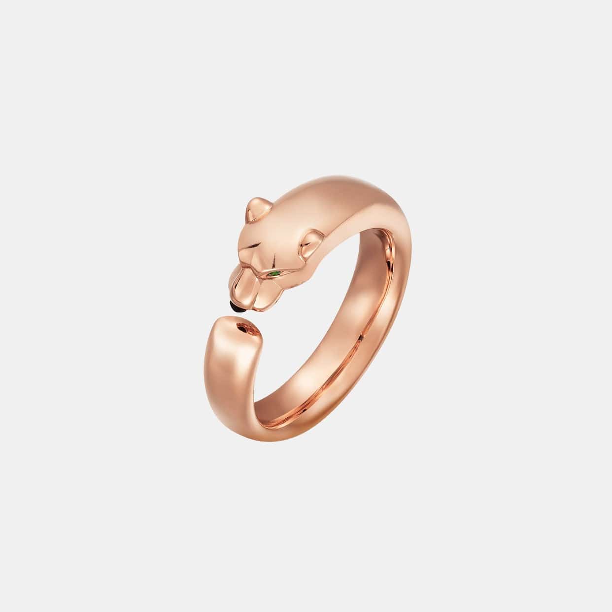 Bague Panthère Or rose Grenat